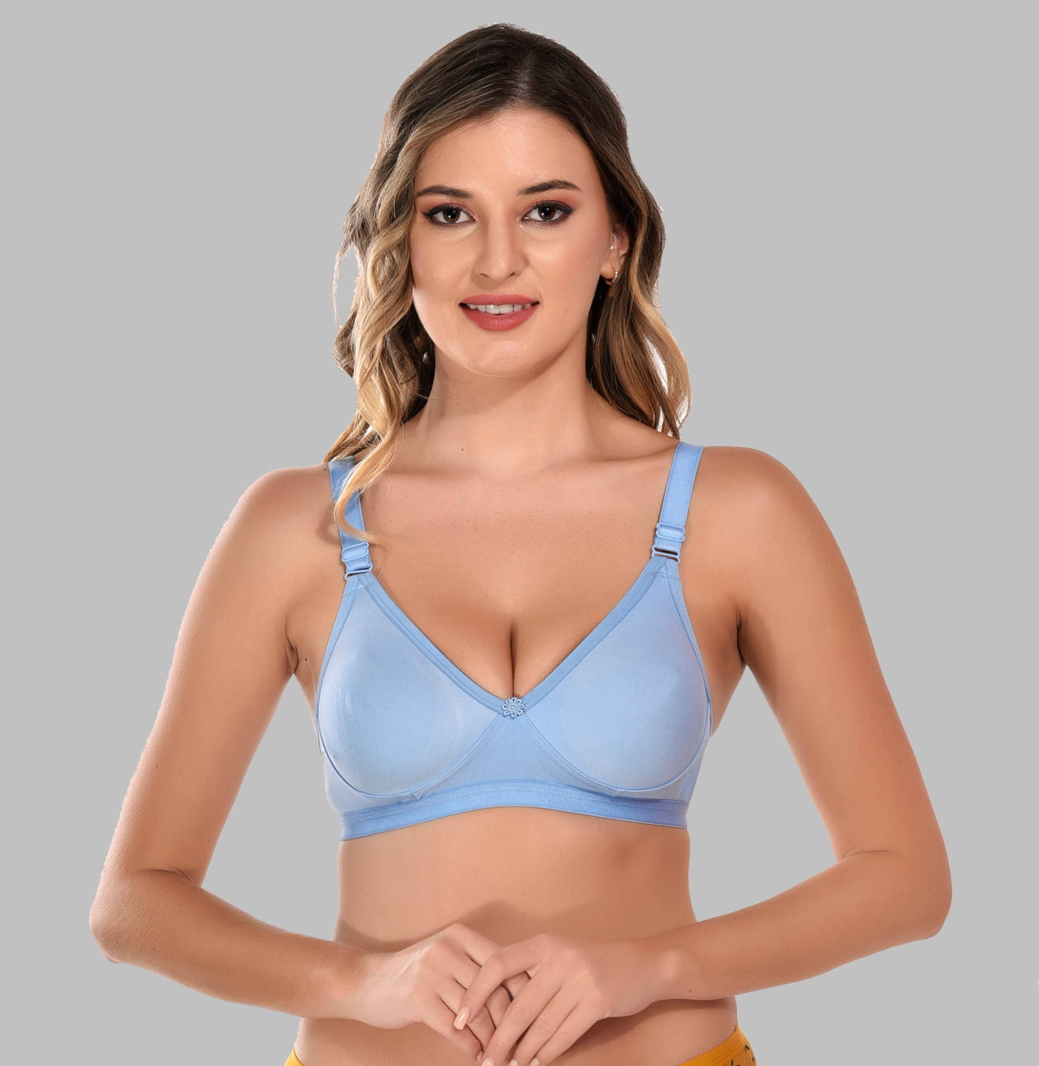 Elina Cotton Non Padded Women's T-Shirt Bra ( Light Blue ) Elina Cotton Non Padded Women's T-Shirt Bra ( Light Blue )