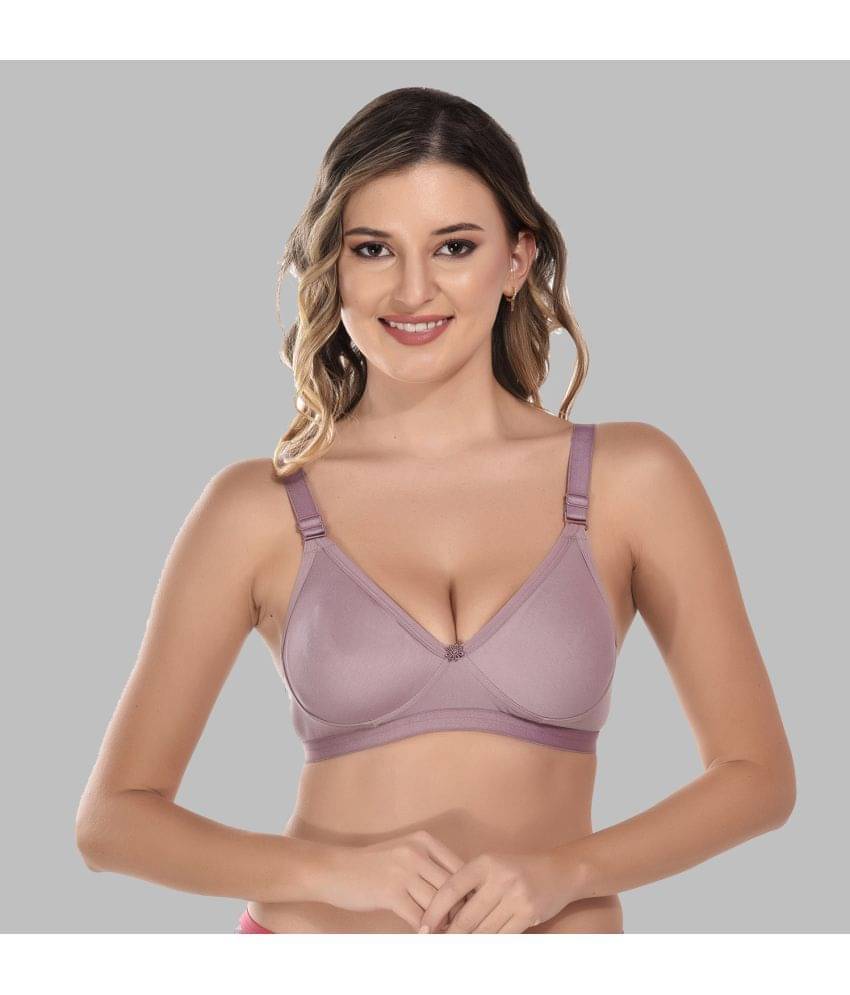     			Elina Cotton Non Padded Women's T-Shirt Bra ( Purple )