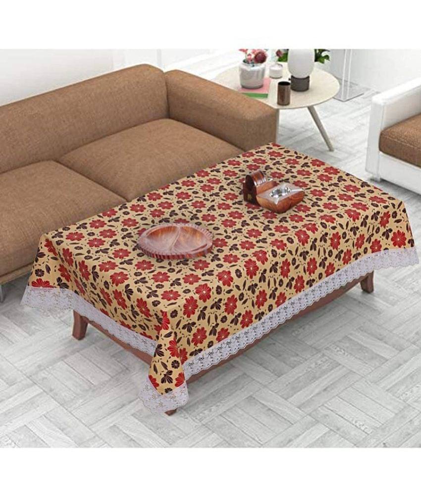 Printed PVC 4 Seater Rectangle Table Cover ( 150 x 92 ) cm Pack of 1 Brown     			Printed PVC 4 Seater Rectangle Table Cover ( 150 x 92 ) cm Pack of 1 Brown