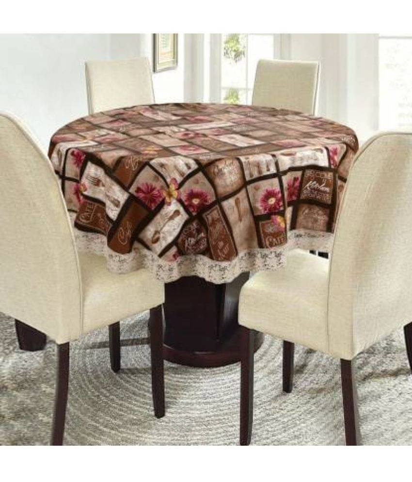 Printed PVC 4 Seater Round Table Cover ( 152 x 152 ) cm Pack of 1 Multicolor Printed PVC 4 Seater Round Table Cover ( 152 x 152 ) cm Pack of 1 Multicolor