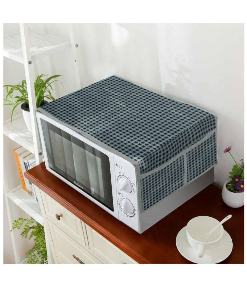 Single PVC Gray Microwave Oven Cover - 20-22L     			Single PVC Gray Microwave Oven Cover - 20-22L