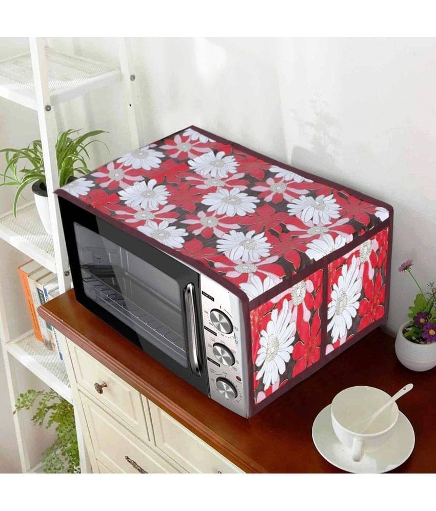     			Single PVC Red Microwave Oven Cover - 20-22L