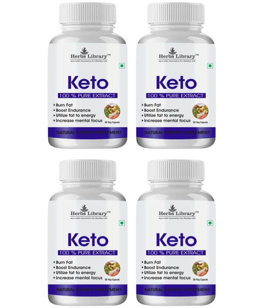     			Herbs Library Keto Capules Supports Weight Loss with Garcinia Cambogia 60 Capsules Each (Pack of 4)