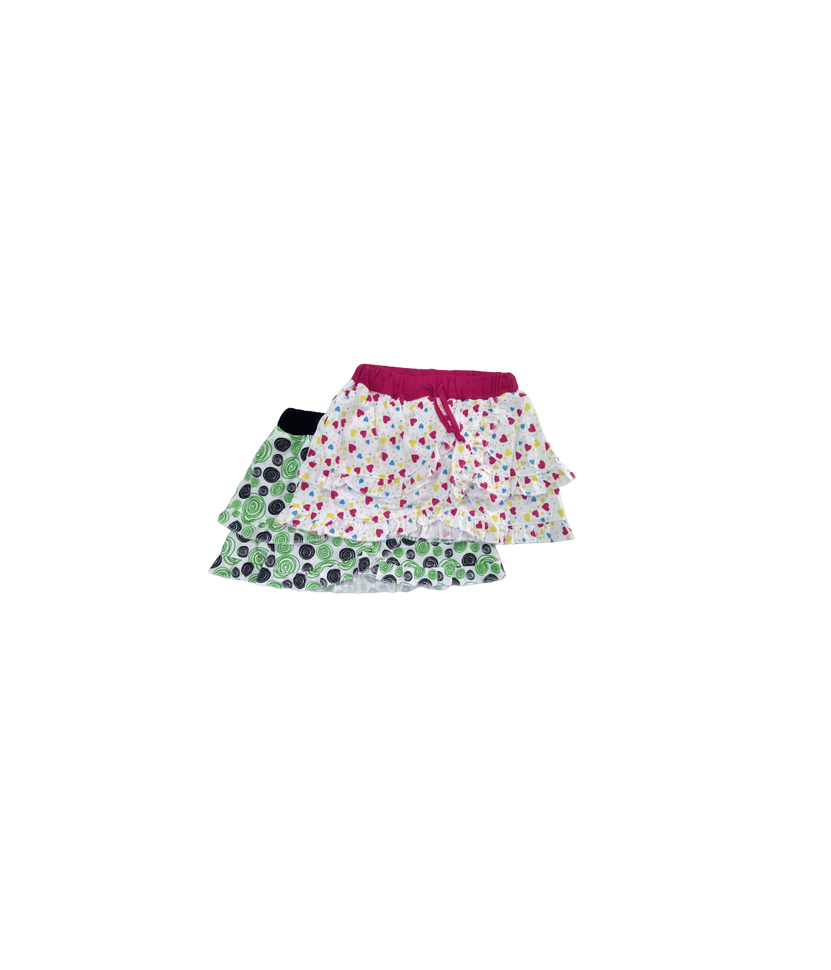 Little Funky Pack of 2 Girls Cotton Straight Skirt ( White ) - Shorts | Buy online on ZillyBuy