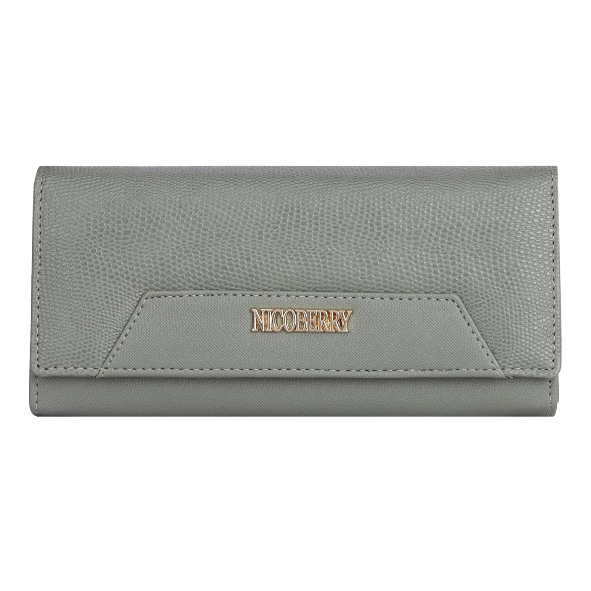     			Nicoberry - Green Faux Leather Purse