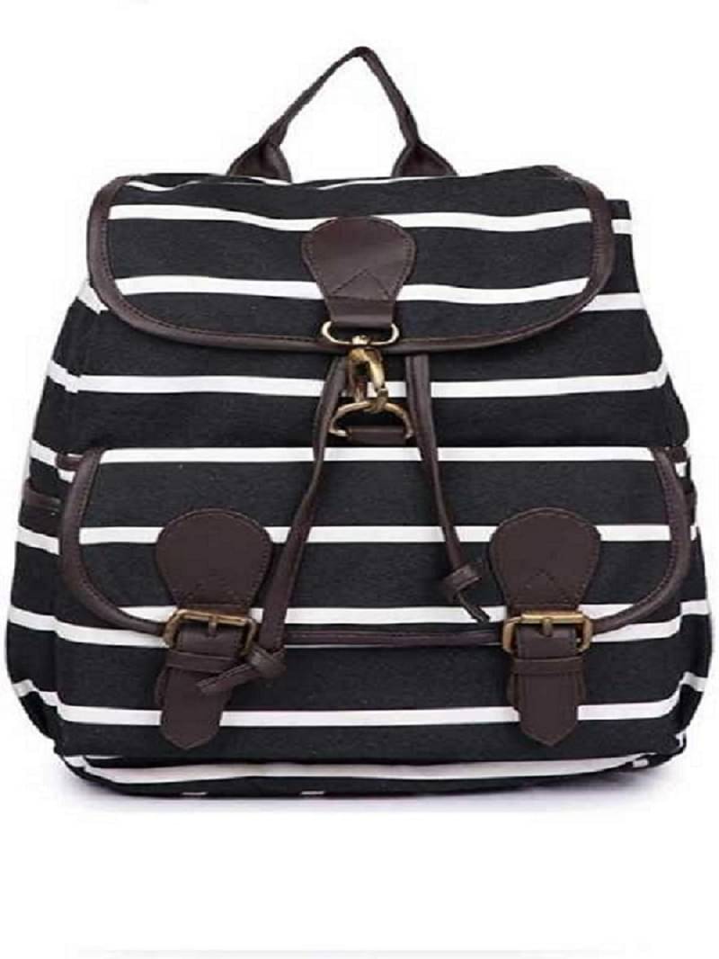     			SAKWOODS Backpack Canvas Set of 1 ( Black )