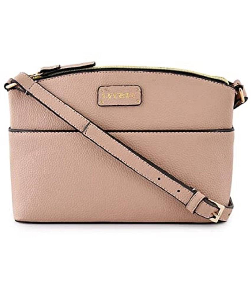     			SAKWOODS - Peach PU Sling Bag