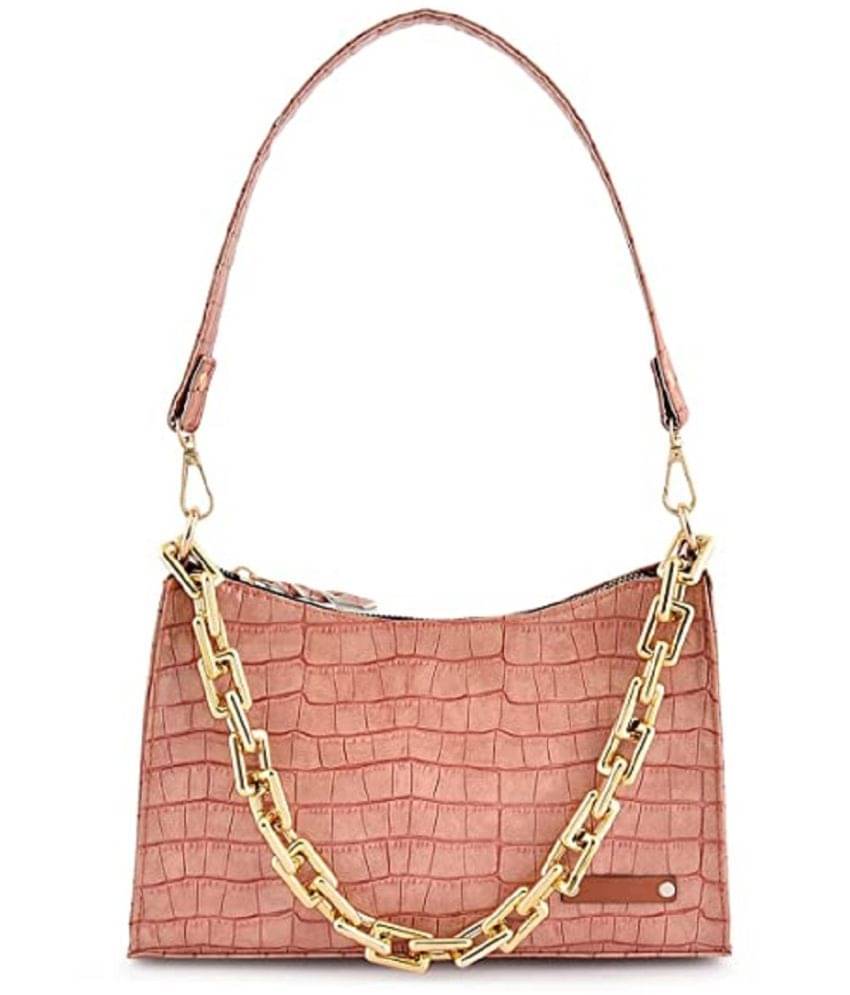     			SAKWOODS Sling Bag PU Set of 1 ( Peach )