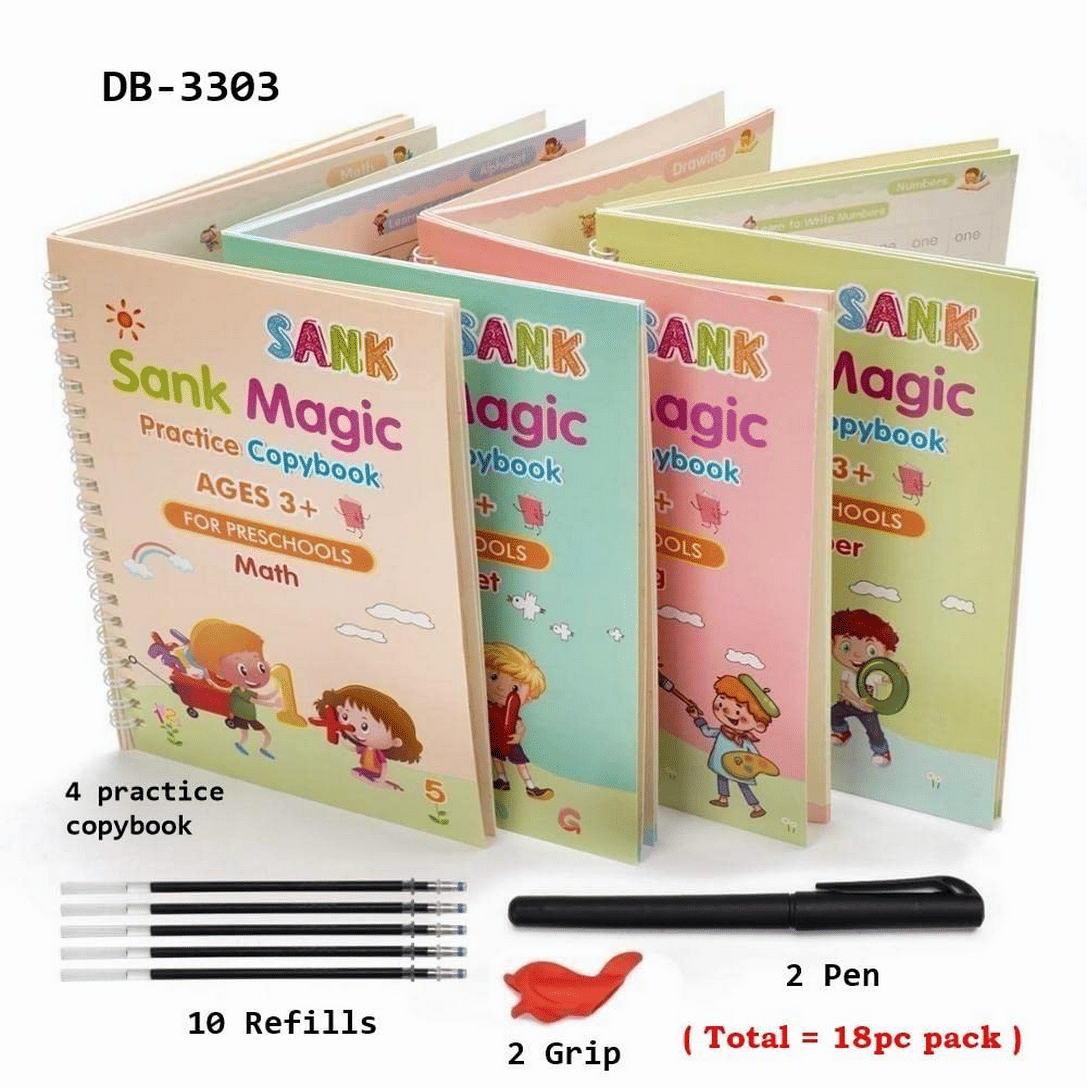 Sank Magic Practice Books For kids Preschoolers Magic Calligraphy Copybook Set Reusable Writing Tool Sank Magic Practice Books For kids Preschoolers Magic Calligraphy Copybook Set Reusable Writing Tool
