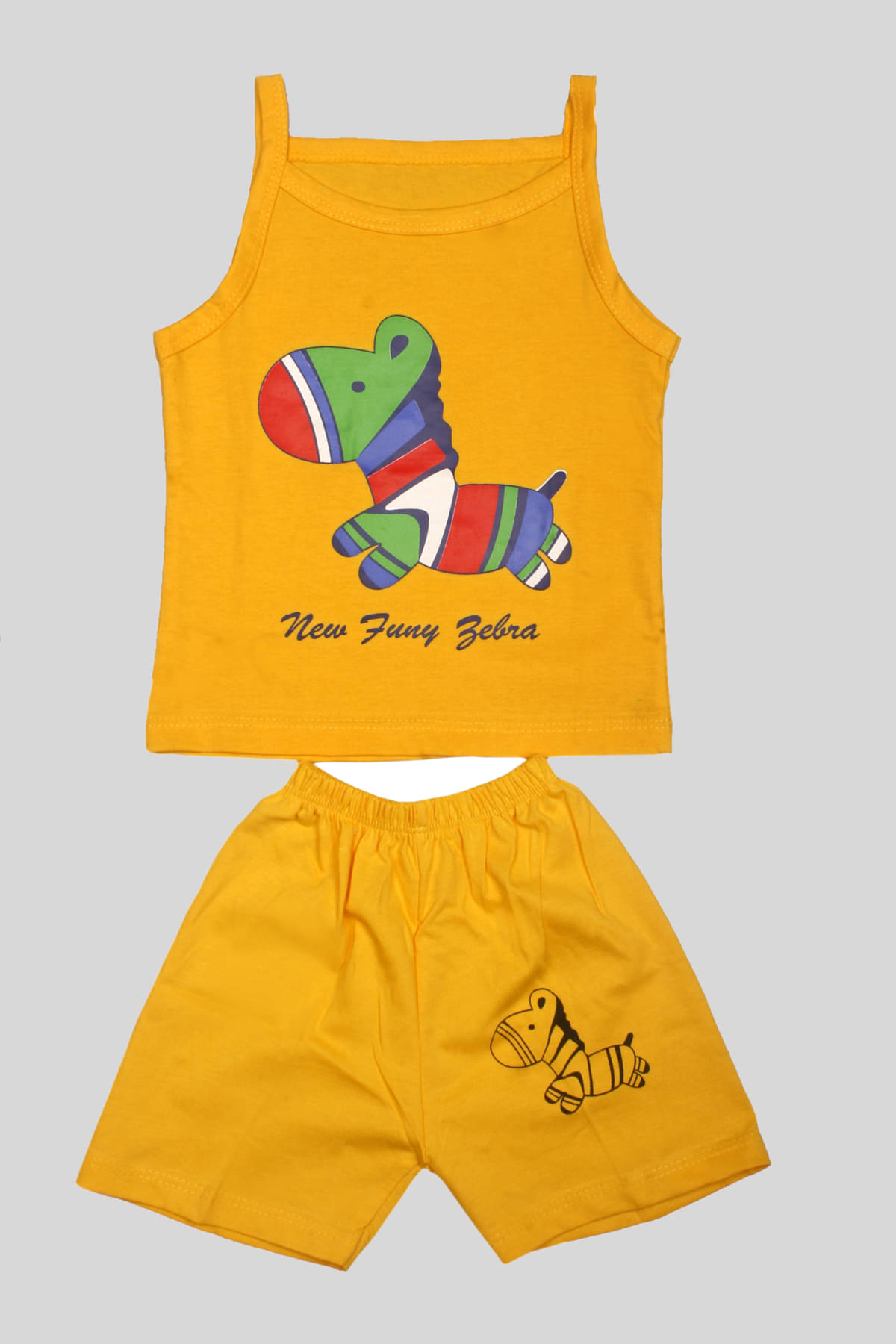     			TRITI Pack of 1 Girls Cotton Top With Shorts ( Yellow )