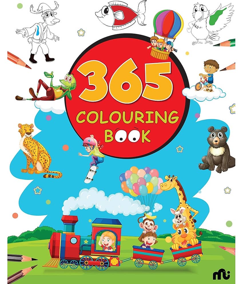 365 COLOURING BOOK Paint and Draw with 365 Big Pictures - Stationery | Buy online on ZillyBuy
