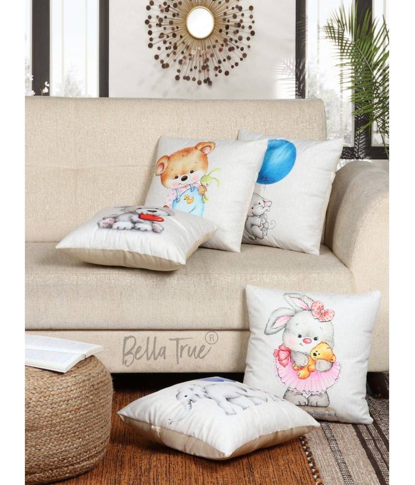     			BELLA TRUE Set of 5 Cushion Covers Abstract Themed ( 40 x 40 )