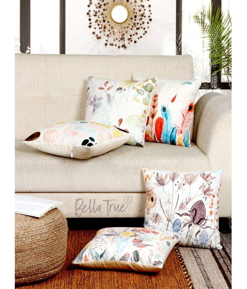 BELLA TRUE Set of 5 Cushion Covers Abstract Themed ( 40 x 40 ) BELLA TRUE Set of 5 Cushion Covers Abstract Themed ( 40 x 40 )
