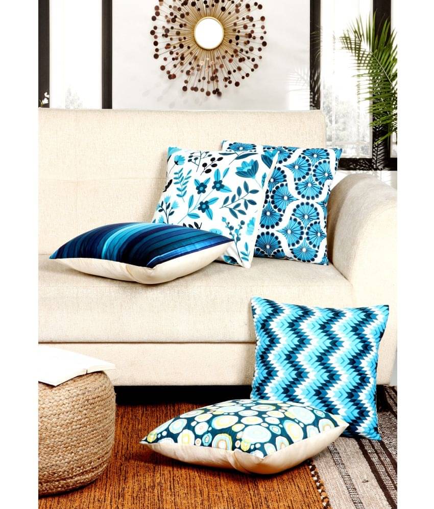     			BELLA TRUE Set of 5 Cushion Covers Abstract Themed ( 40 x 40 )