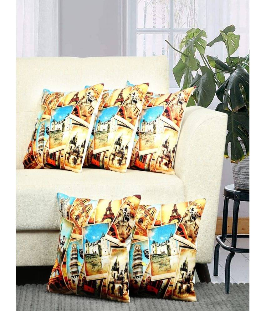 BELLA TRUE Set of 5 Cushion Covers Abstract Themed ( 40 x 40 ) BELLA TRUE Set of 5 Cushion Covers Abstract Themed ( 40 x 40 )