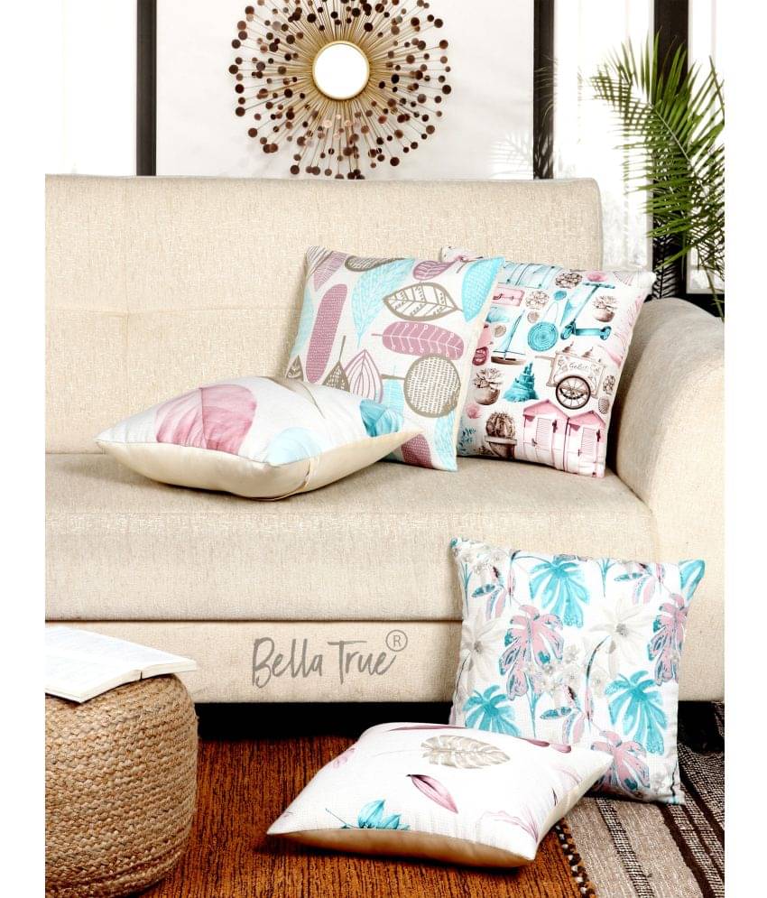     			BELLA TRUE Set of 5 Cushion Covers Abstract Themed ( 40 x 40 )