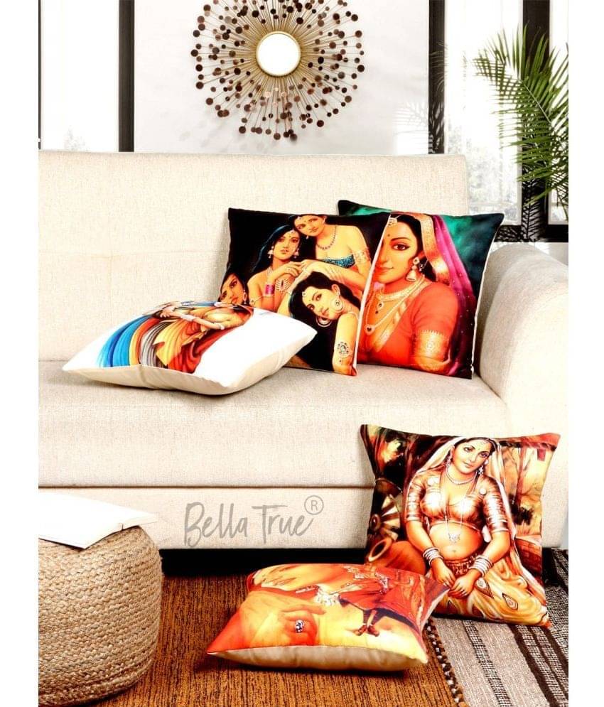 BELLA TRUE Set of 5 Cushion Covers Abstract Themed ( 40 x 40 ) BELLA TRUE Set of 5 Cushion Covers Abstract Themed ( 40 x 40 )