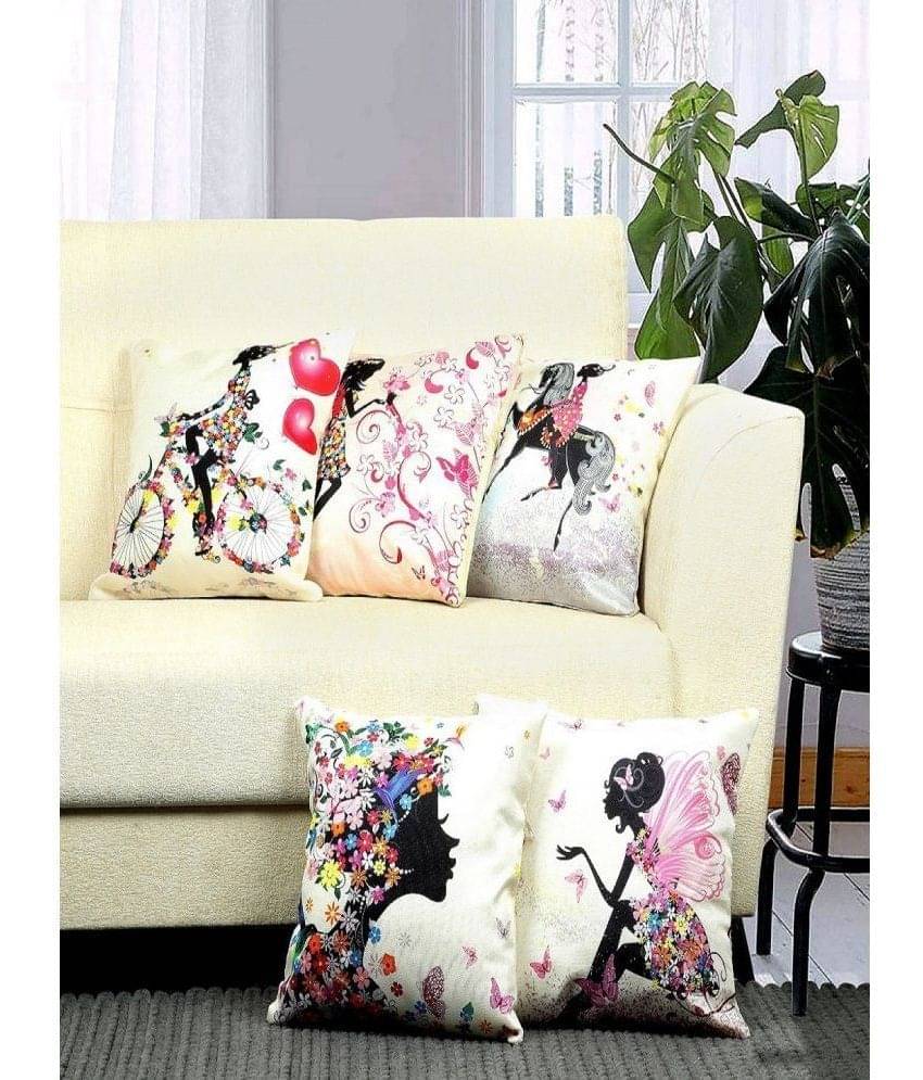 BELLA TRUE Set of 5 Cushion Covers Abstract Themed ( 40 x 40 ) BELLA TRUE Set of 5 Cushion Covers Abstract Themed ( 40 x 40 )