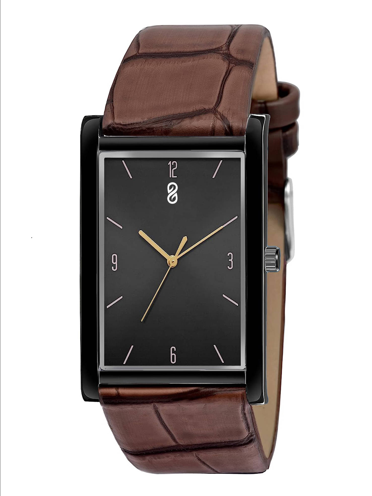     			DIGITRACK - Brown Leather Analog Men's Watch