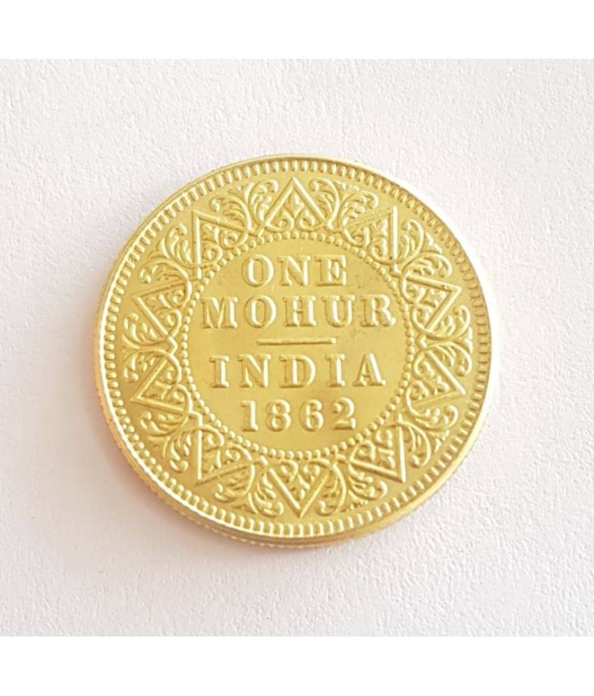 EForest - 1 Mohur 1862 Gold Plated Coin 1 Numismatic Coins EForest - 1 Mohur 1862 Gold Plated Coin 1 Numismatic Coins
