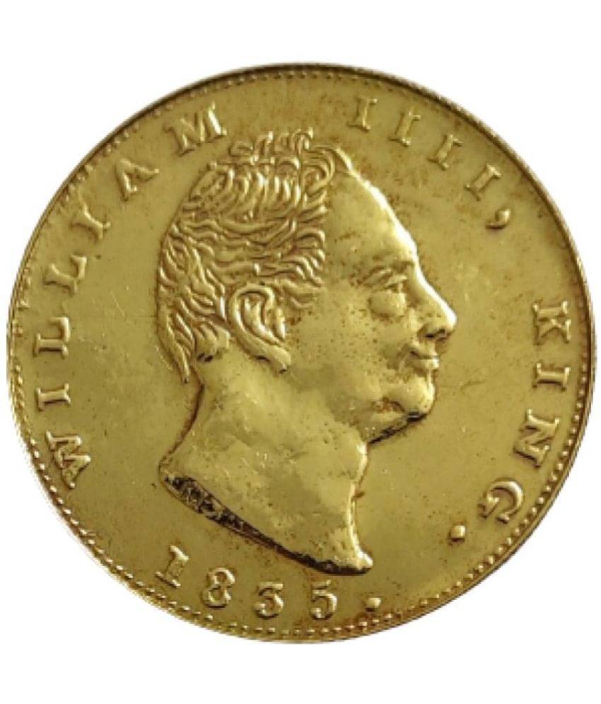 EForest - 2 Mohur Willam 1835 Gold Plated Coin 1 Numismatic Coins EForest - 2 Mohur Willam 1835 Gold Plated Coin 1 Numismatic Coins