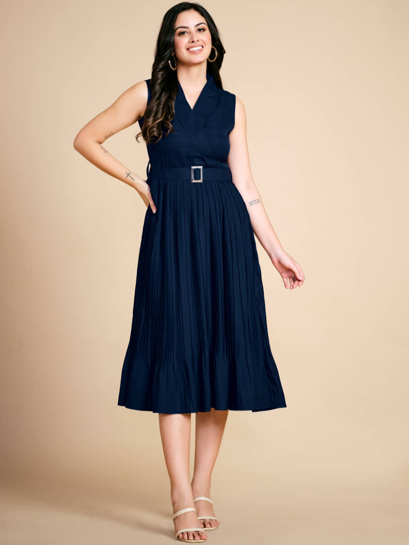 Glomee - Pink Polyester Women's Fit & Flare Dress ( Pack of 1 )