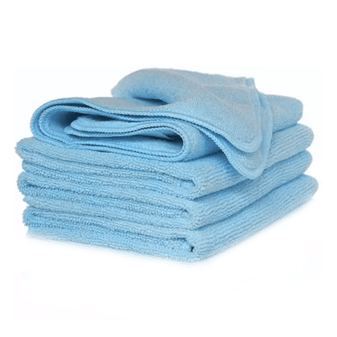 SIAGO - Blue 340 GSM Microfiber Cloth For Automobile ( Pack of 4 )