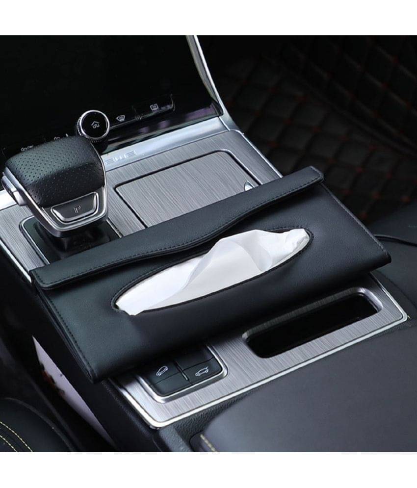     			SIAGO Car Tissue Dispenser Leather Black