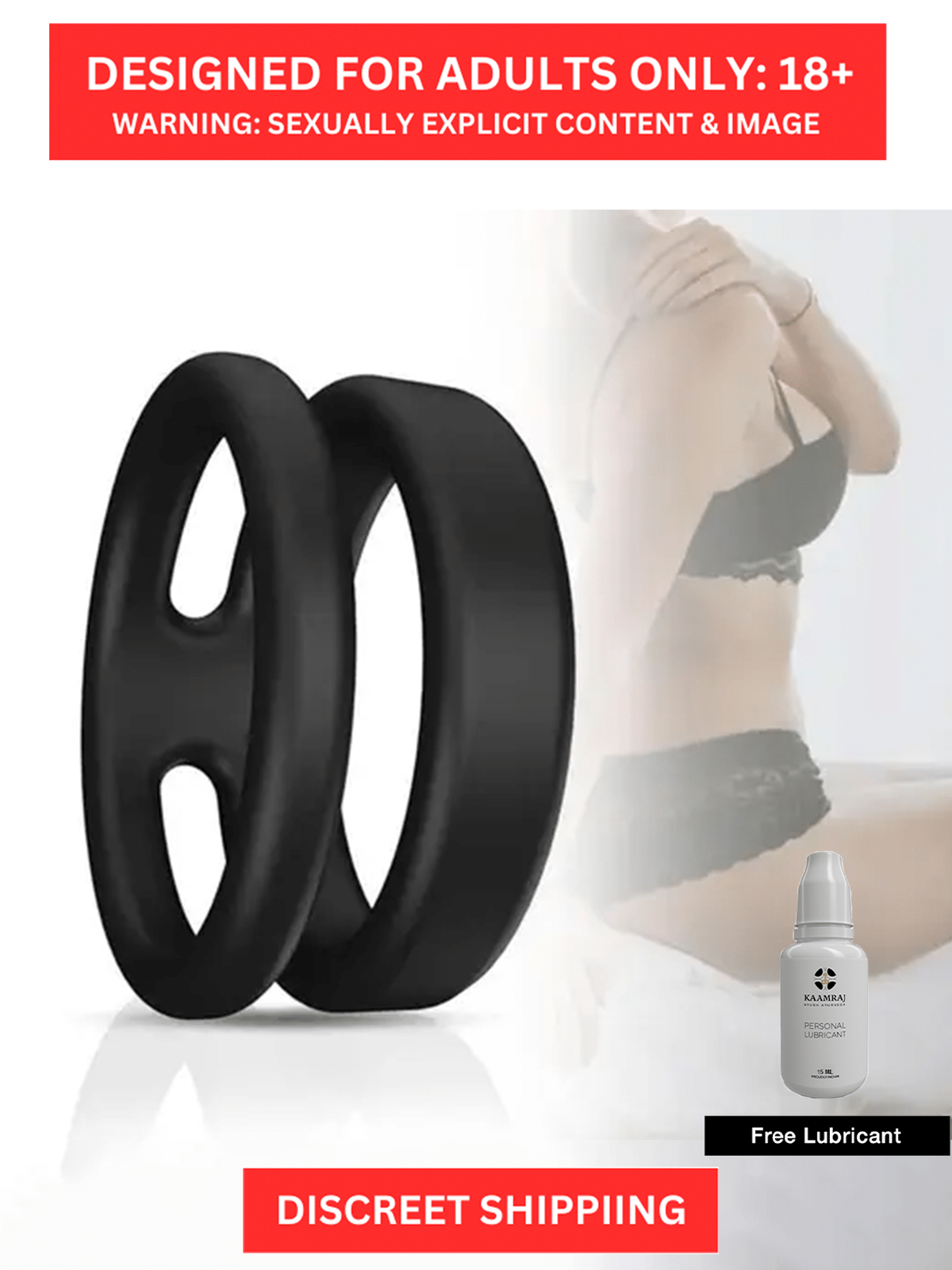     			Highly Recommended Smooth Grip Black Color Penis Cock - Skin Safe and Adjustable for Big Penis and Balls