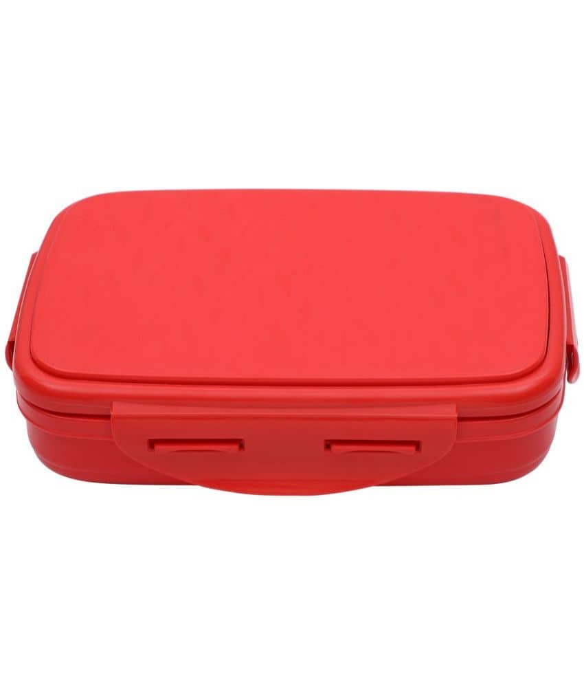 Jaypee - Red Stainless Steel Lunch Box ( Pack of 1 )