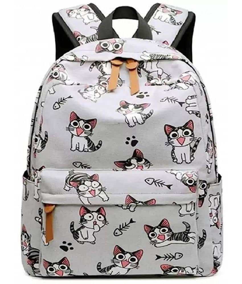 Lychee Bags Backpack Canvas Set of 1 ( White ) - Handbags | Buy online on ZillyBuy