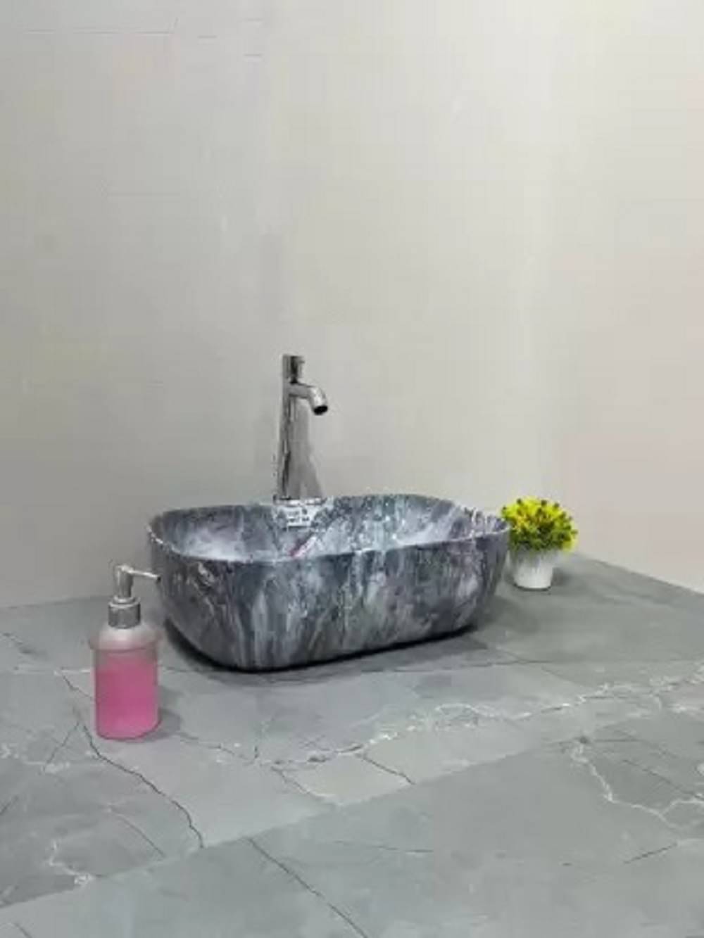     			MITILES Blue Ceramic Over Counter Wash Basins