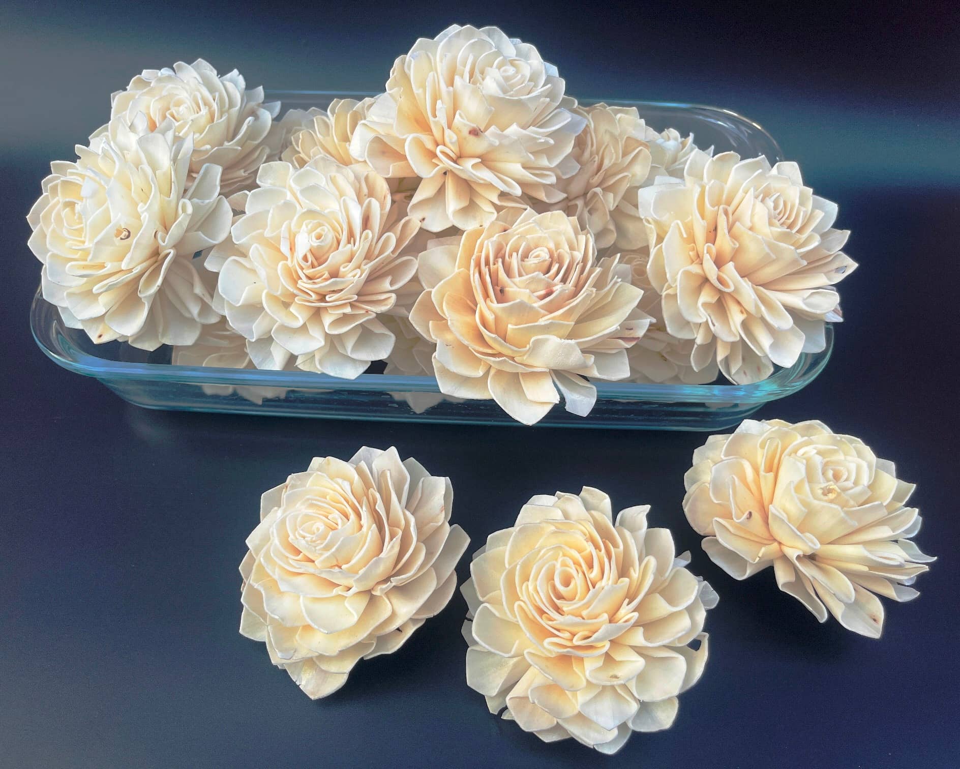 PUPRIWALL - White Dahlia Artificial Flower ( Pack of 10 )