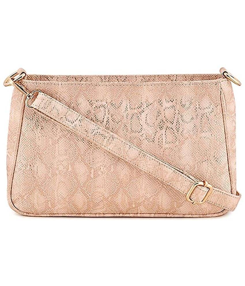     			SAKWOODS Sling Bag PU Set of 1 ( Peach )