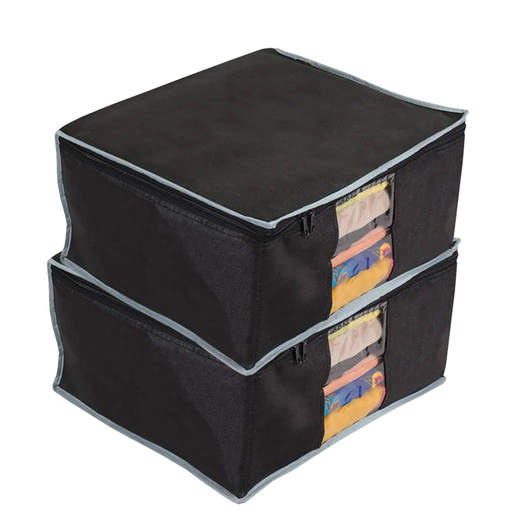     			SH NASIMA - Home Storage Cloth Bags, Saree, Suits, Blouse, Blanket Organiser for Underbed, Almirah (Pack of 2)