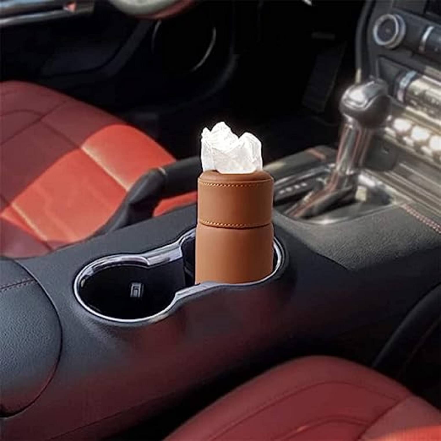     			Tantra Car Tissue Dispenser Leather Brown