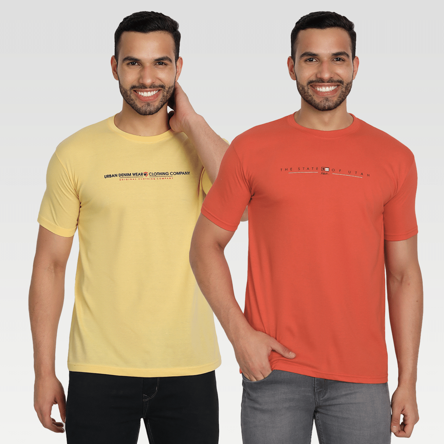     			Zeffit Pack of 2 Cotton Blend Regular Fit Men's T-Shirt ( Multicolor )