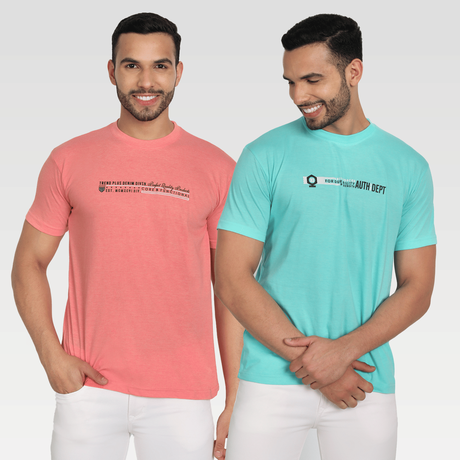     			Zeffit Pack of 2 Cotton Blend Regular Fit Men's T-Shirt ( Multicolor )