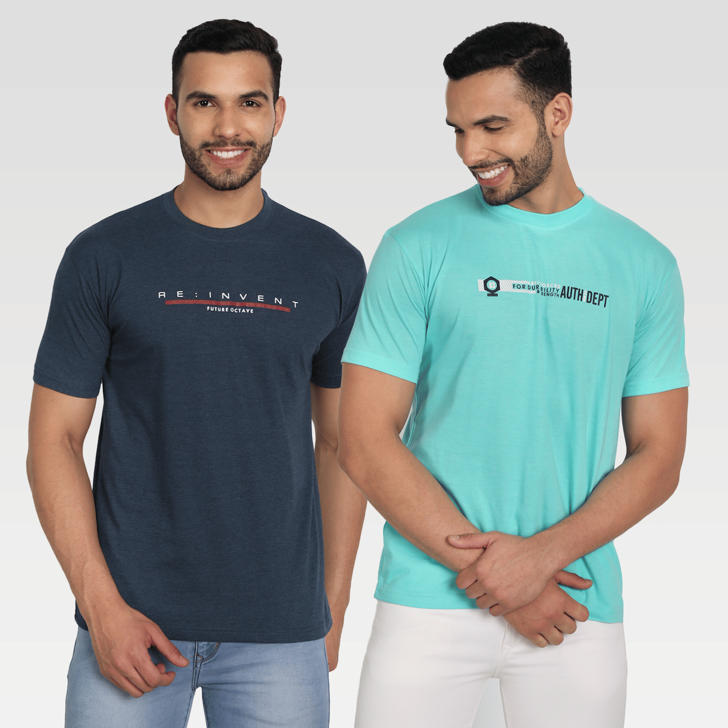     			Zeffit Pack of 2 Cotton Blend Regular Fit Men's T-Shirt ( Multicolor )