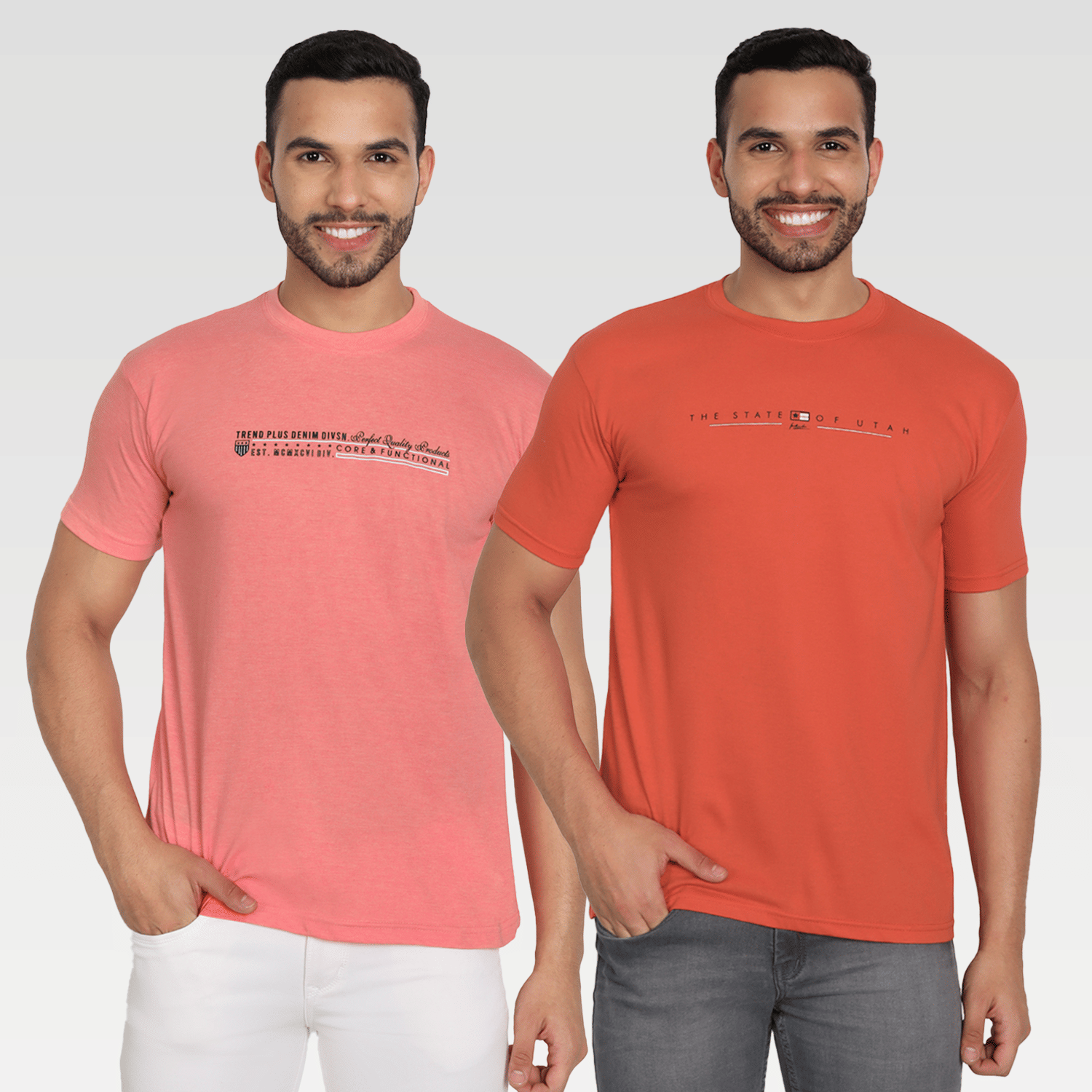     			Zeffit Pack of 2 Cotton Blend Regular Fit Men's T-Shirt ( Multicolor )