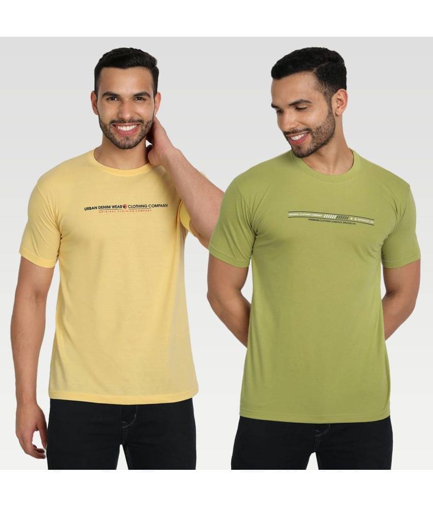 Zeffit Pack of 2 Cotton Blend Regular Fit Men's T-Shirt ( Multicolor ) Zeffit Pack of 2 Cotton Blend Regular Fit Men's T-Shirt ( Multicolor )