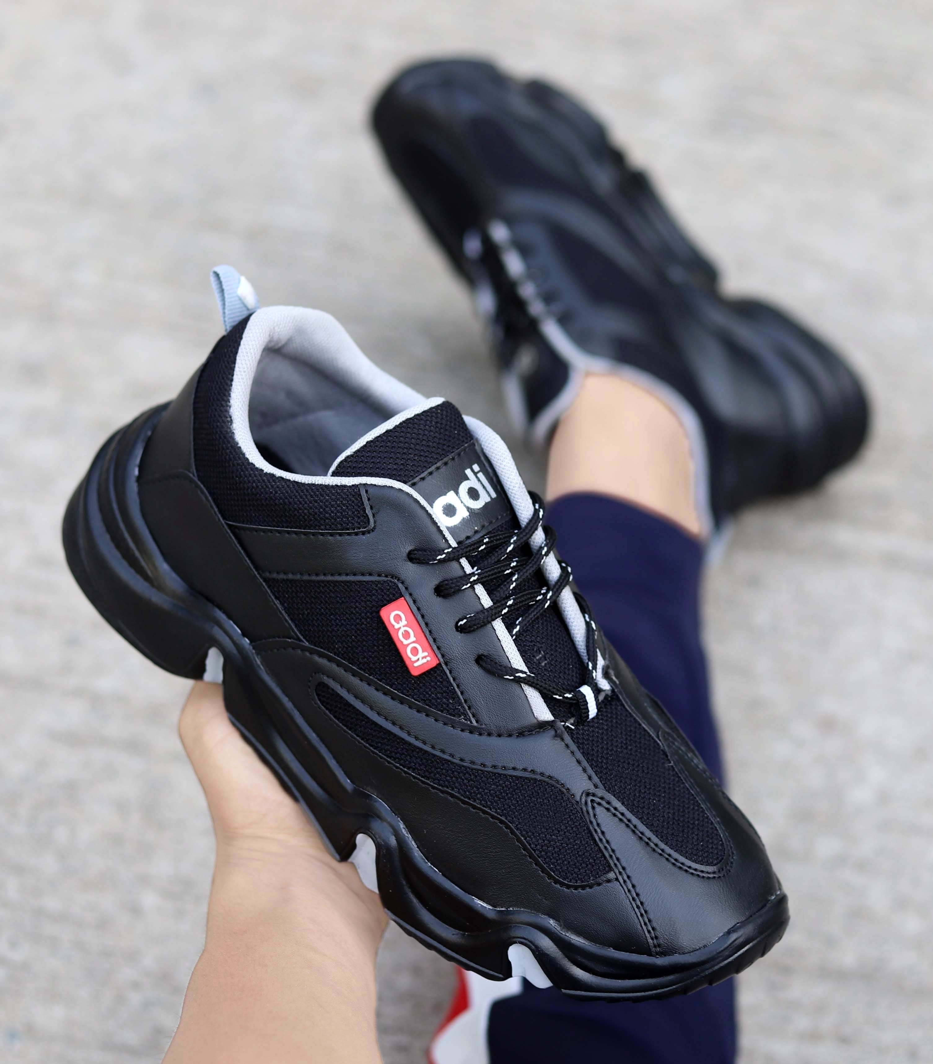     			Aadi Outdoor Causal Shoes Black Men's Outdoor Shoes