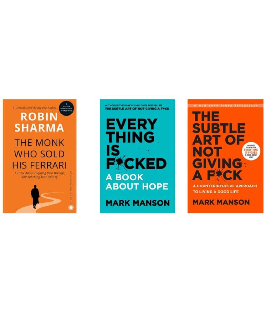 ( Combo Of 3 Pack ) The Monk Who Sold His Frrari & The Subtle Art of Not Giving a F*ck & Everything Is F*cked English, Paperback, Robin Sharma Mark Mansoon ) ( Combo Of 3 Pack ) The Monk Who Sold His Frrari & The Subtle Art of Not Giving a F*ck & Everything Is F*cked English, Paperback, Robin Sharma Mark Mansoon )