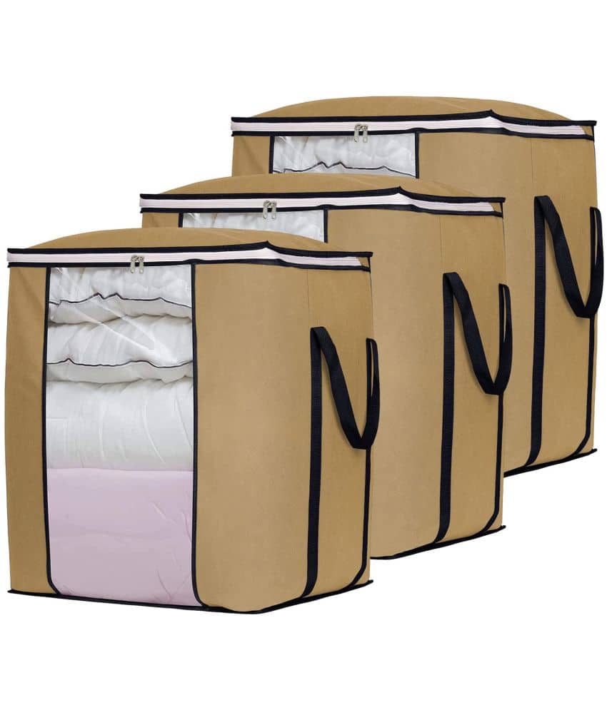 Double R Bags - Beige Fabric Storage Bag & Trunk Pack of 1 - Handbags | Buy online on ZillyBuy