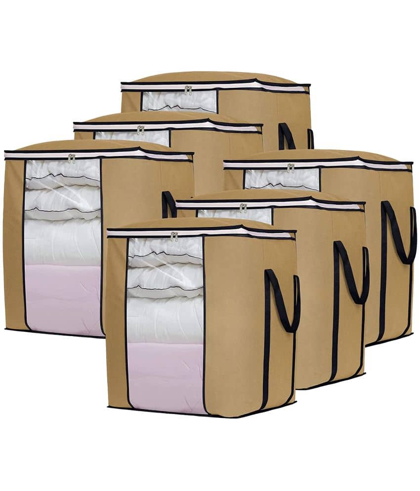 Double R Bags - Beige Fabric Storage Bag & Trunk Pack of 1 - Handbags | Buy online on ZillyBuy