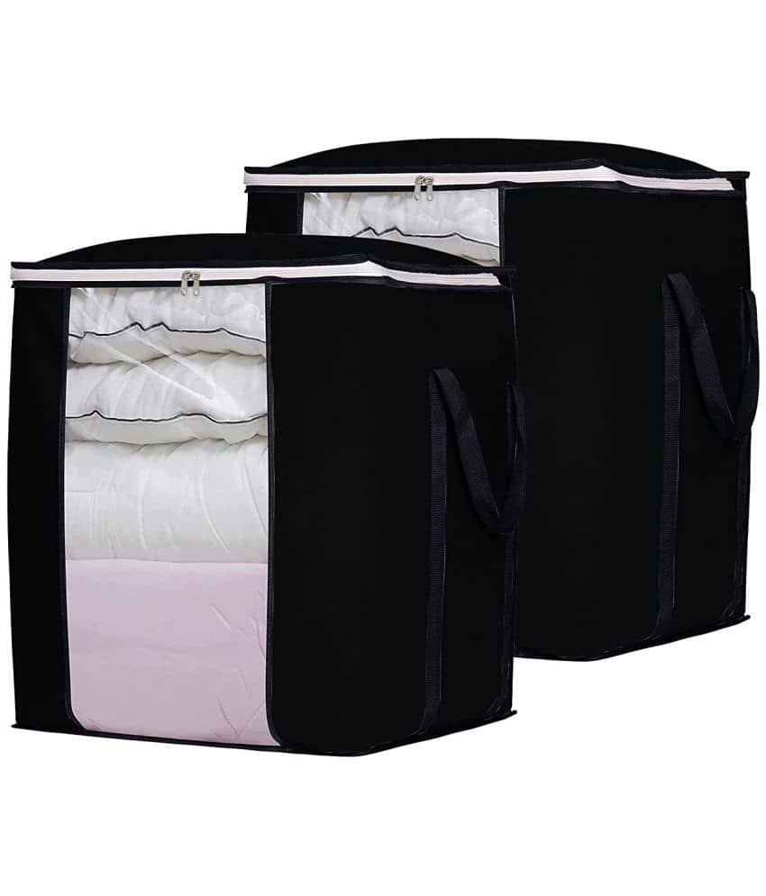 Double R Bags - Black Fabric Storage Bag & Trunk Pack of 6 - Handbags | Buy online on ZillyBuy