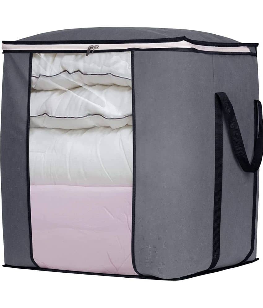 Double R Bags - Grey Fabric Storage Bag & Trunk Pack of 2 - Handbags | Buy online on ZillyBuy
