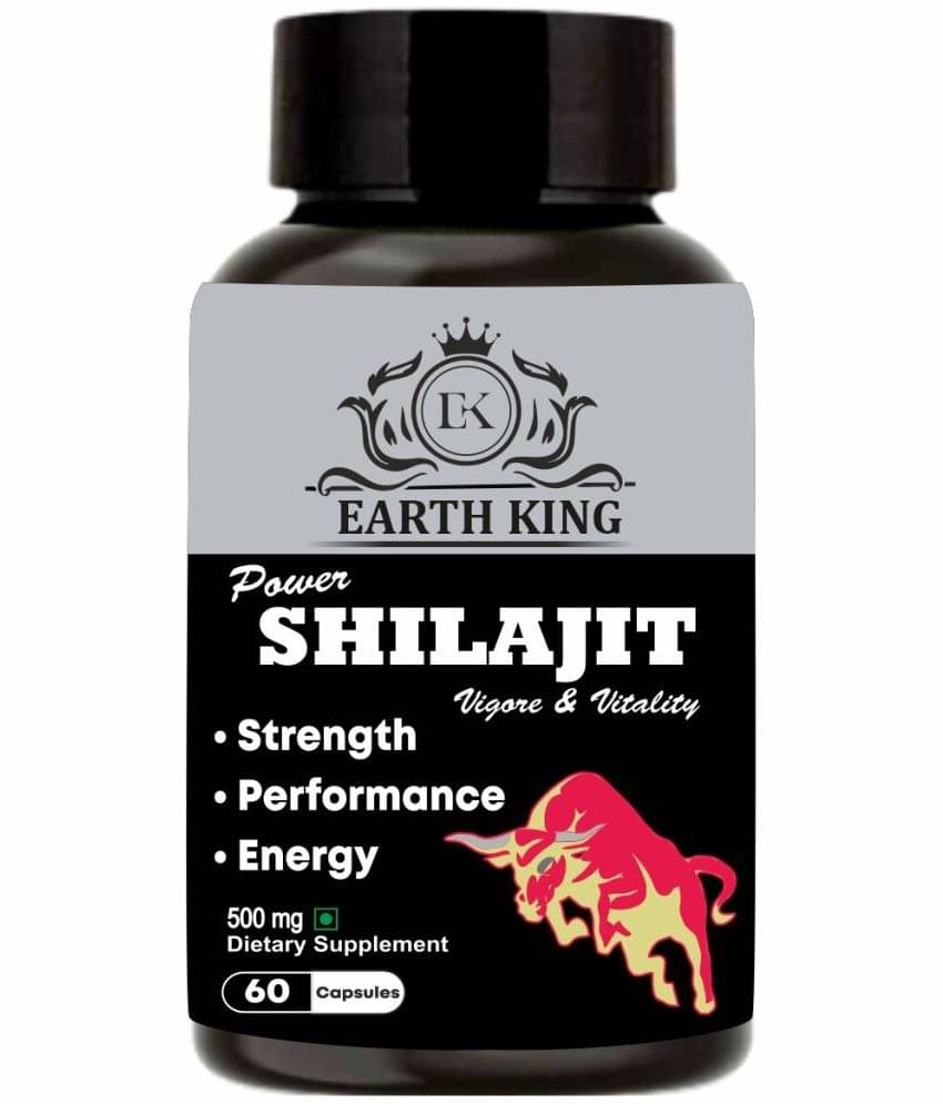 EARTH KING Power Shilajit/Shilajeet Capsule Support Strength, Stamina & Energy- 500mg 60 Capsules (Shilajit Pack of 1) EARTH KING Power Shilajit/Shilajeet Capsule Support Strength, Stamina & Energy- 500mg 60 Capsules (Shilajit Pack of 1)