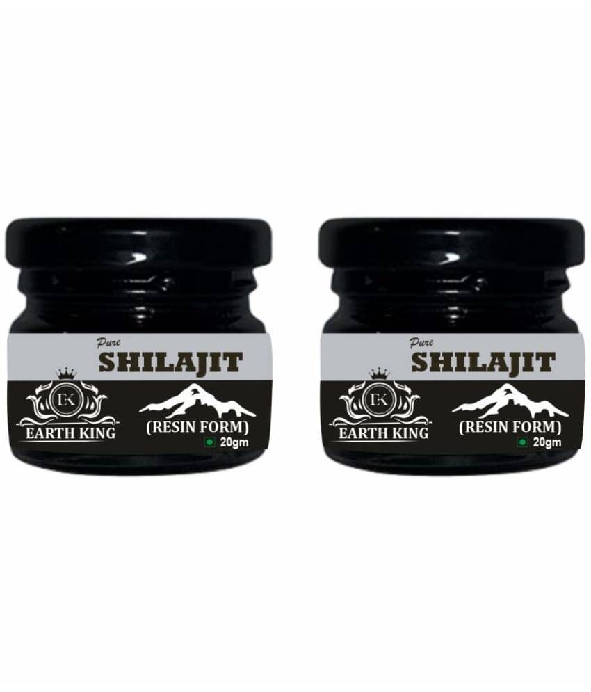 EARTH KING Pure Ayurvedic Shilajit/Shilajit Resin (Semi Liquid) - 40Gm (Pack of 2) EARTH KING Pure Ayurvedic Shilajit/Shilajit Resin (Semi Liquid) - 40Gm (Pack of 2)