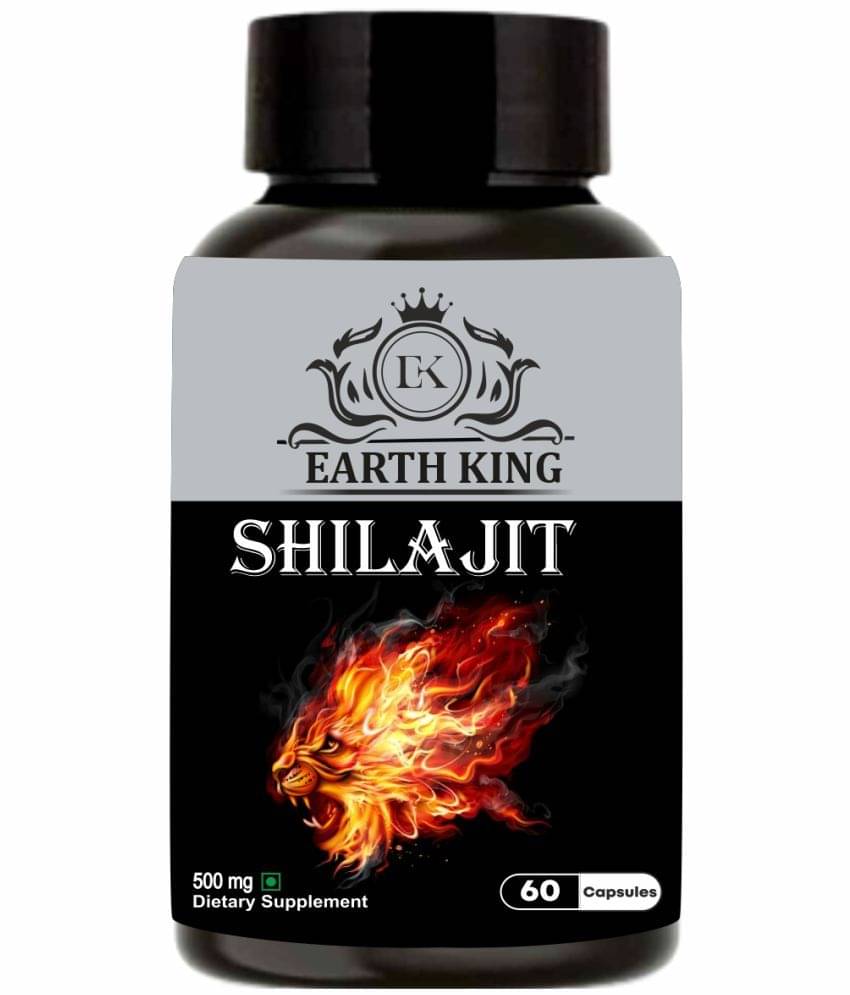     			EARTH KING Shilajit Capsule Supports Strength, Stamina & Energy - 500mg 60 Capsules (Pack of 1)